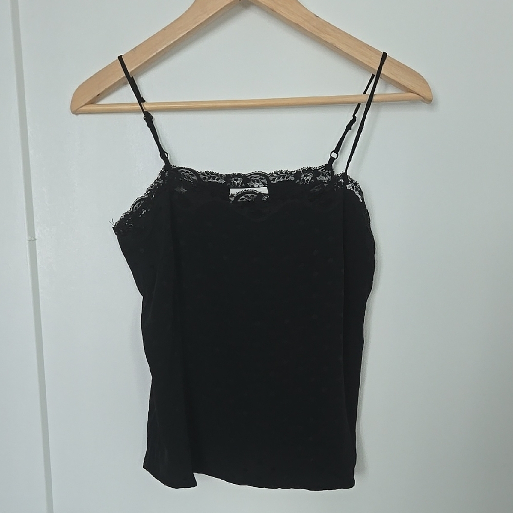 Sandro Black Lace Camisole Top